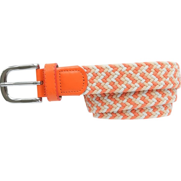 Alberto Gürtel Multicolor Braided orangeweiß