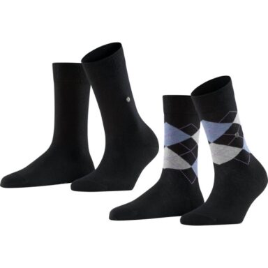 Burlington Socken Everyday Mix 2-Pack schwarz