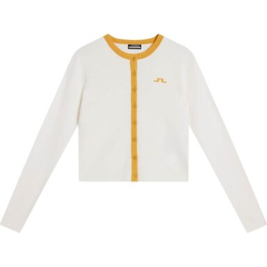 J. LINDEBERG Jacke Freda Knitted Cardigan weißorange