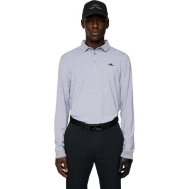 J. LINDEBERG Polo Florian Longsleeve grau