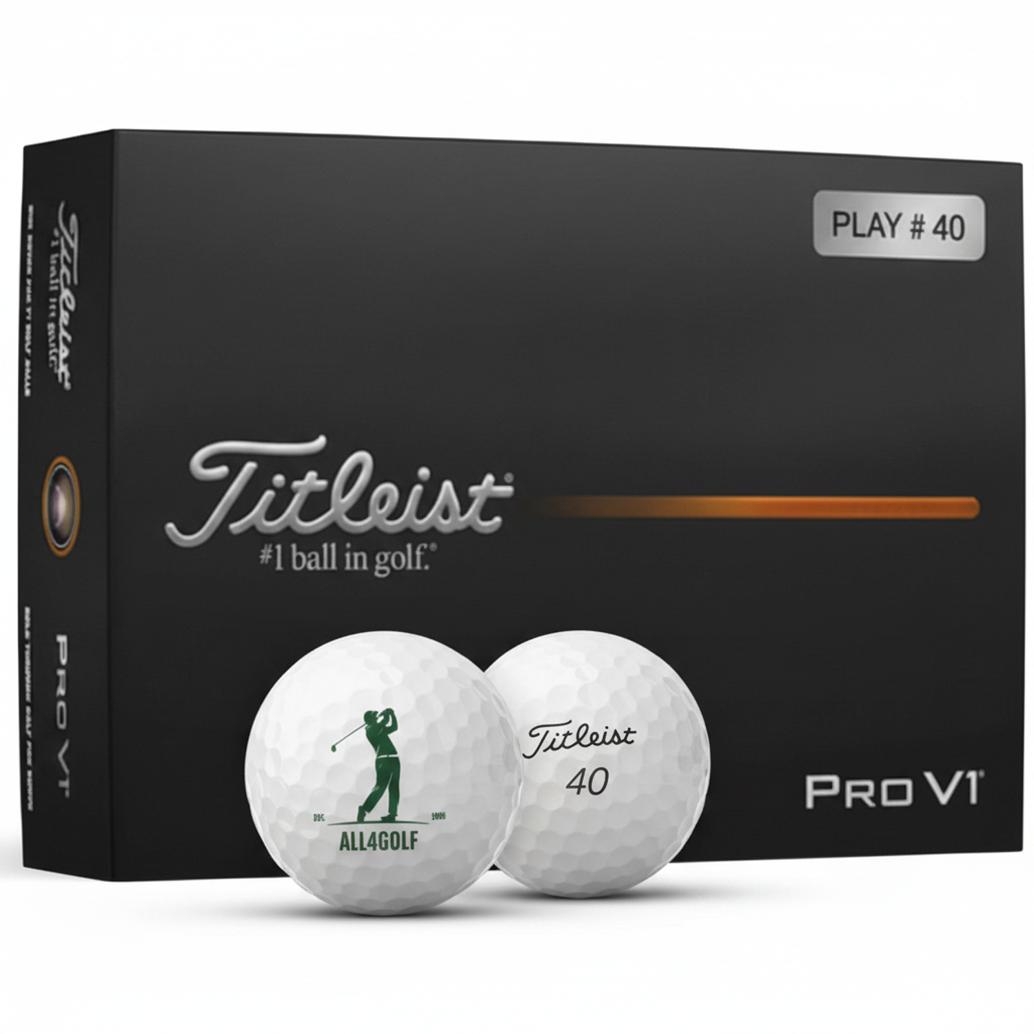 Titleist Ball 25 Pro V1 Sonderedition 40 Jahre All4Golf 12PK