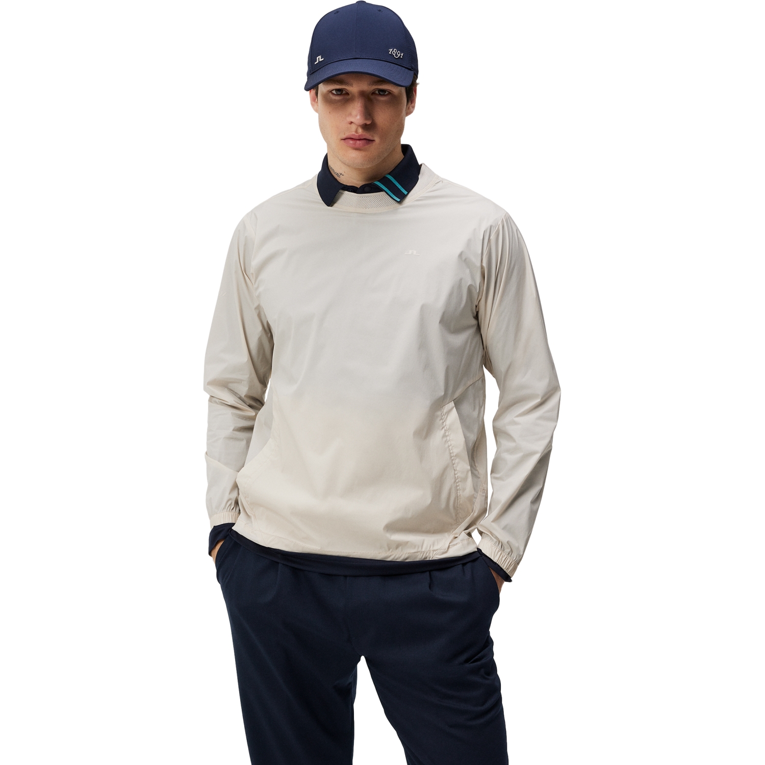 J. LINDEBERG Pullover Johan Hybrid Windbreak