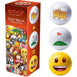 Emoji Motivbälle Happy Golf (3er-Pack)