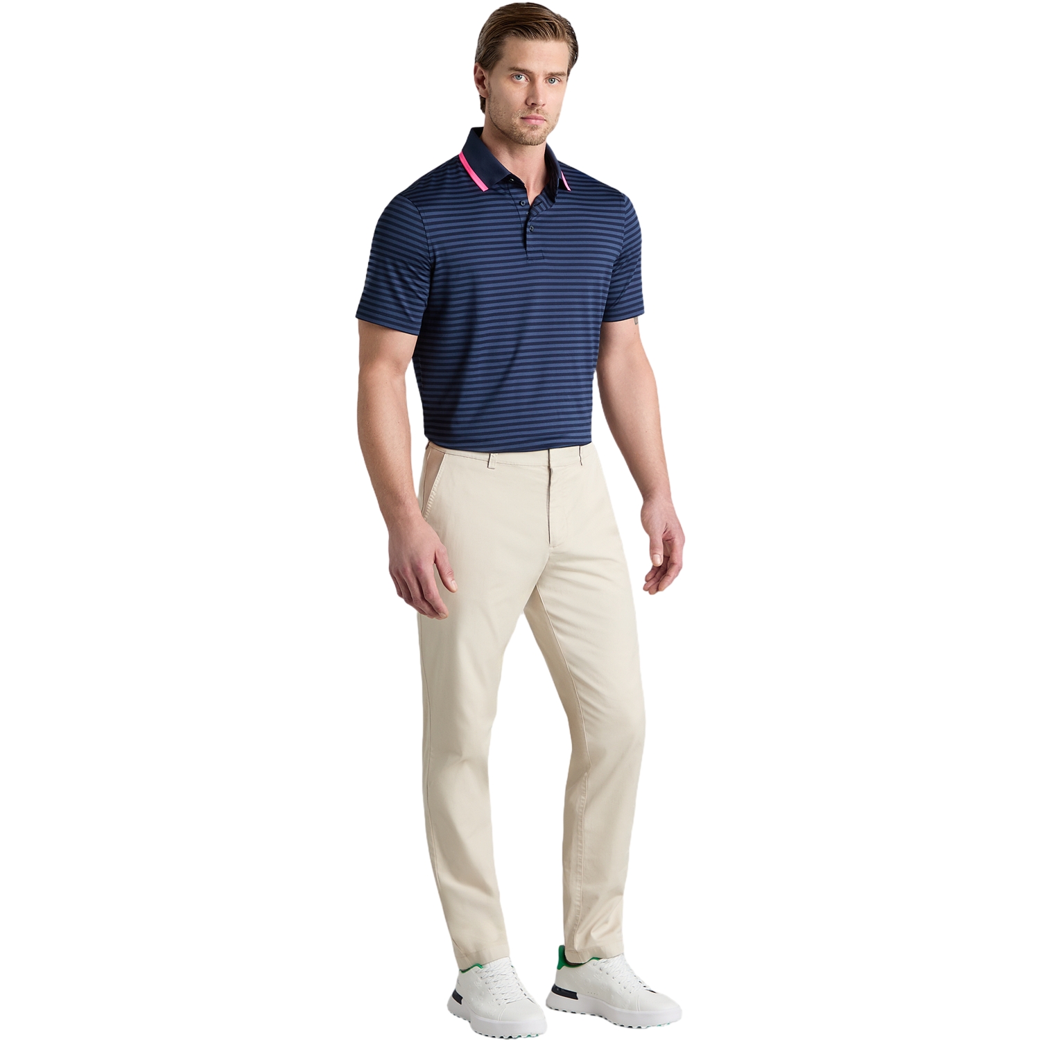 G/FORE Polo Perforated Stripe