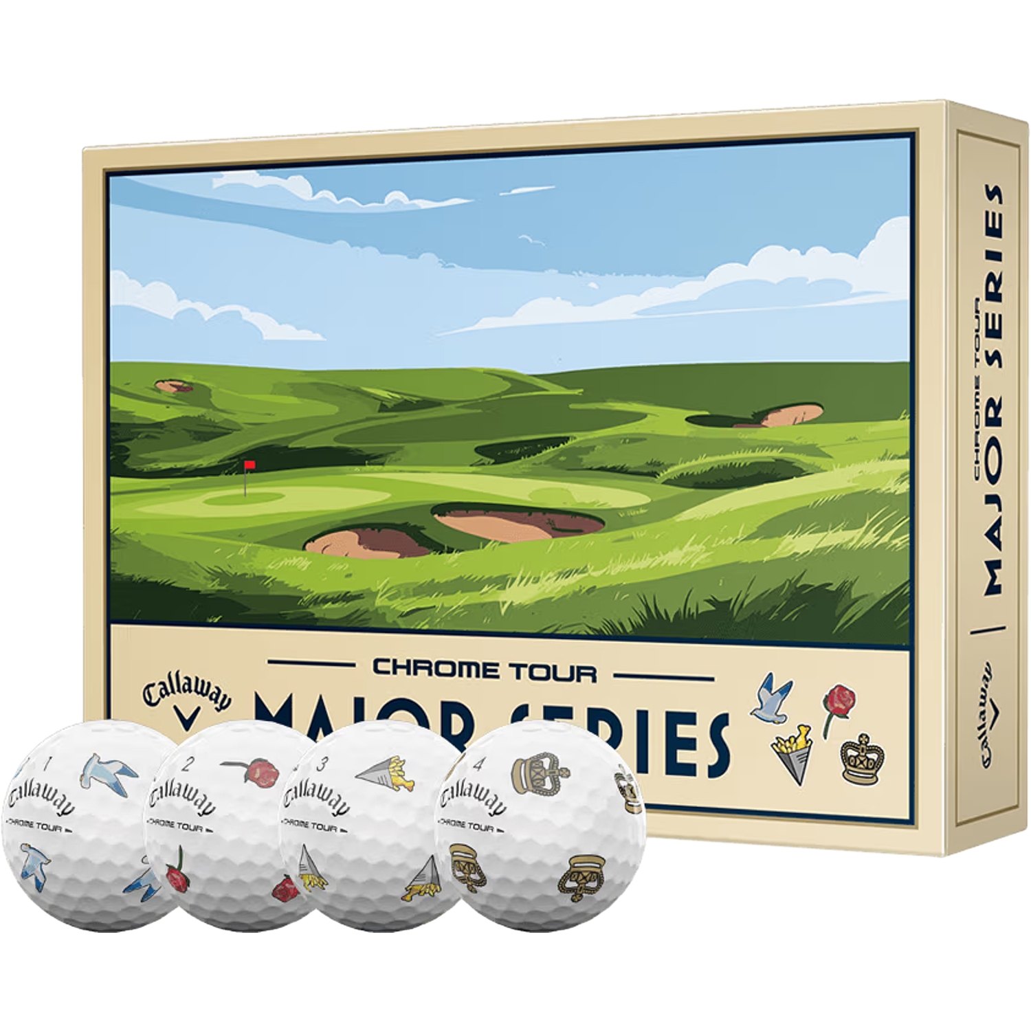 Callaway Golfbälle Chrome Tour 2026 Juli Major - 12er Pack