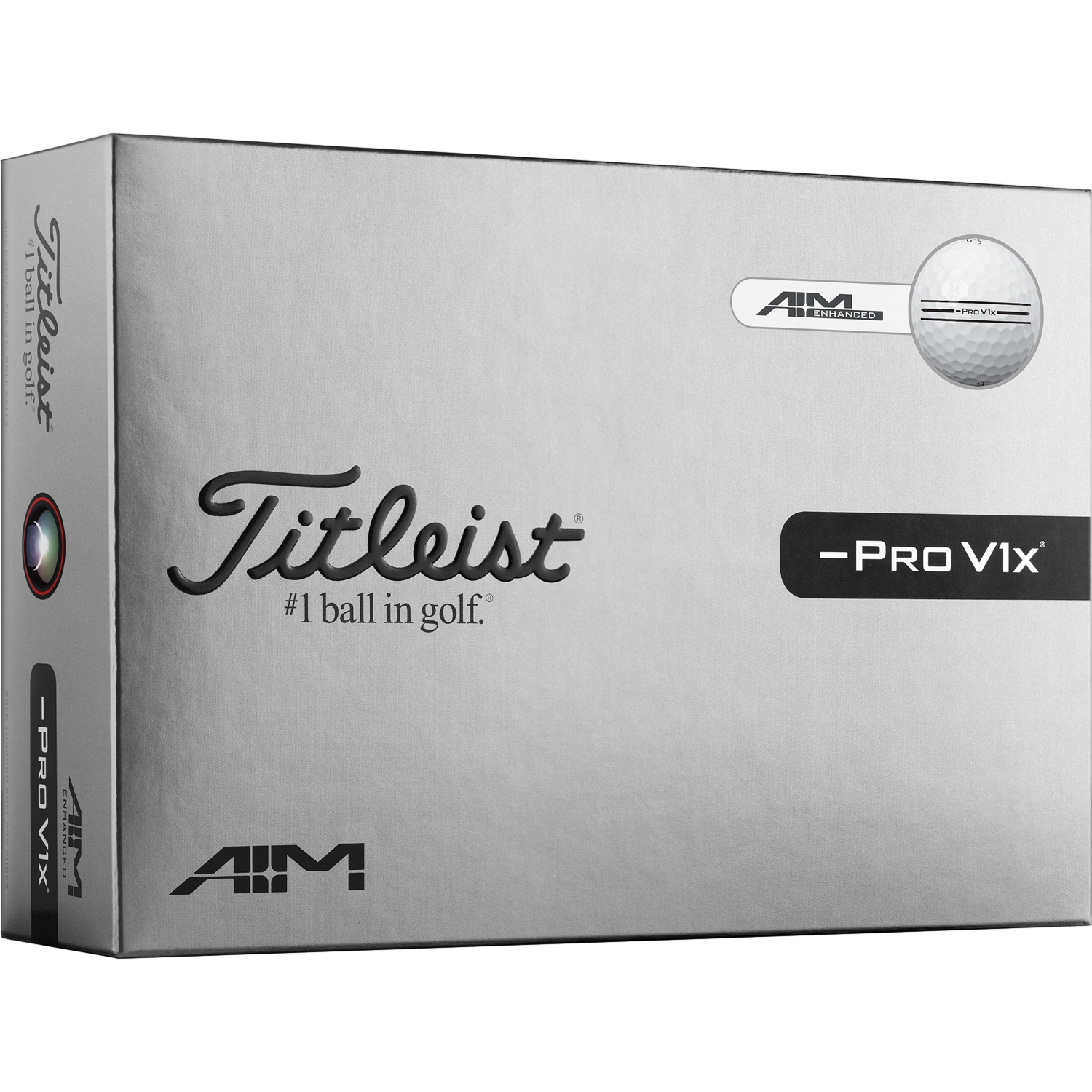 Titleist Golfbälle ProV1x Left Dash AIM 2026 - 12er Pack