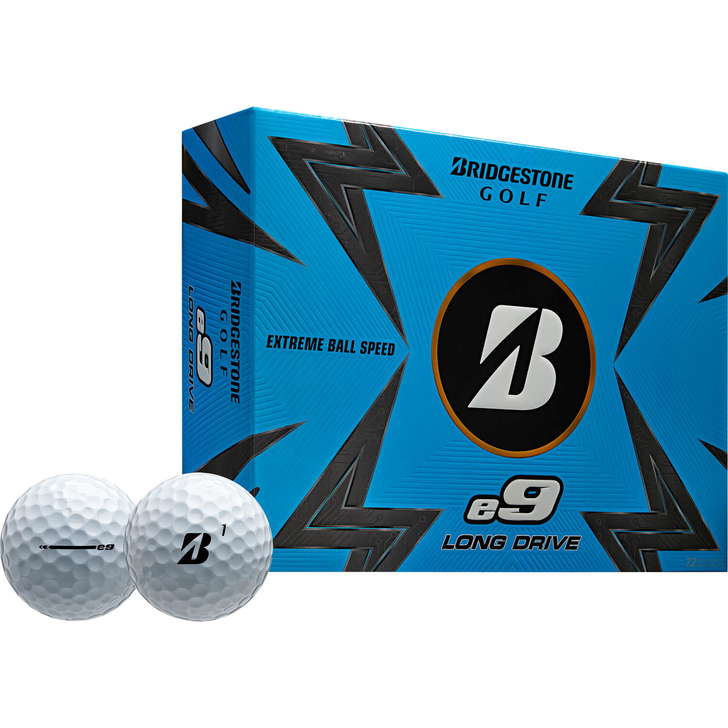 Bridgestone Golfbälle e9 Long Drive - 12er Pack