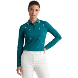 G/FORE Polo Icon Embroidered Tech Pique