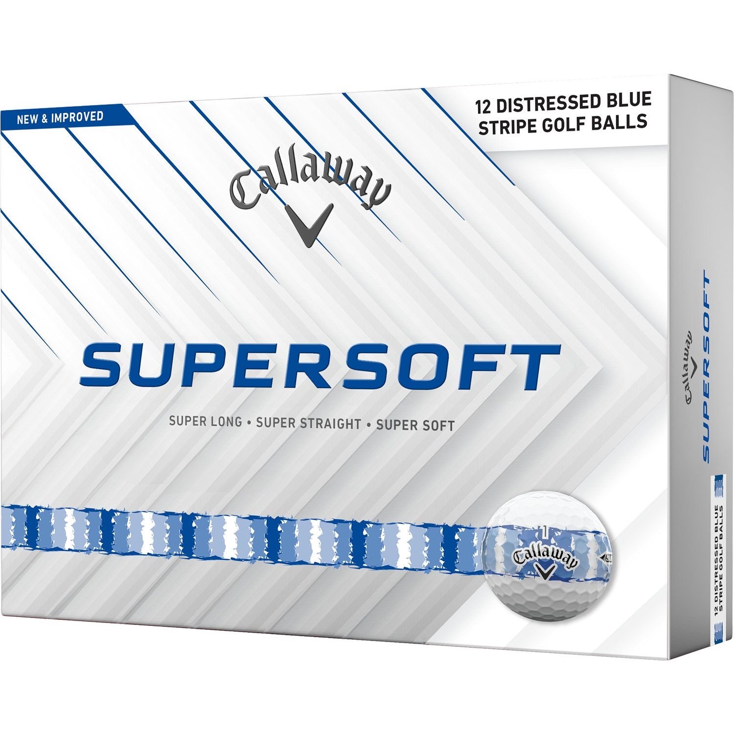 Callaway Golfbälle Supersoft 2025 Distressed Stripe - 12er Pack