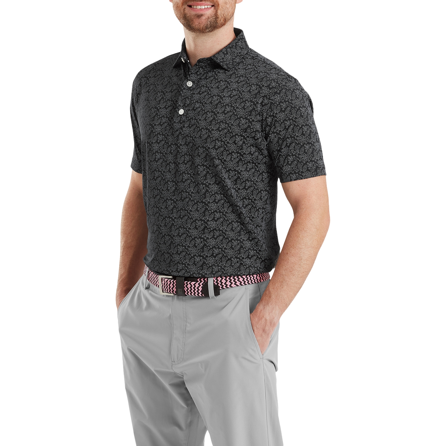 FootJoy Polo Wingtip Floral Lisle