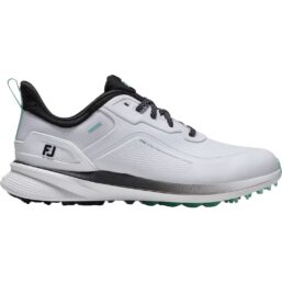 FootJoy Golfschuhe Herren Pro, Spikeless, weiss/schwarz/tuerkis