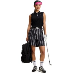 J. LINDEBERG Shorts 30Y Carmen Striped Long, schwarz/weiss