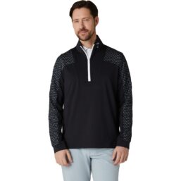 Callaway Pullover Odyssey Chev Motion Print 1/4 Zip, schwarz
