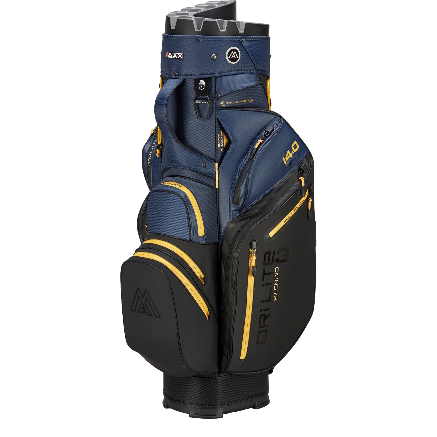 BIG MAX Cartbag Dri Lite Silencio 3, schwarz/navy/gelb