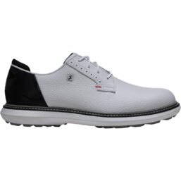 FootJoy Golfschuhe Herren Traditions Blucher, Spikeless, weiss/schwarz/rot