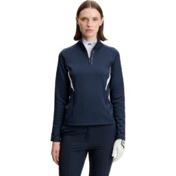 J. LINDEBERG Layer Selena 1/2 Zip, navy/weiss
