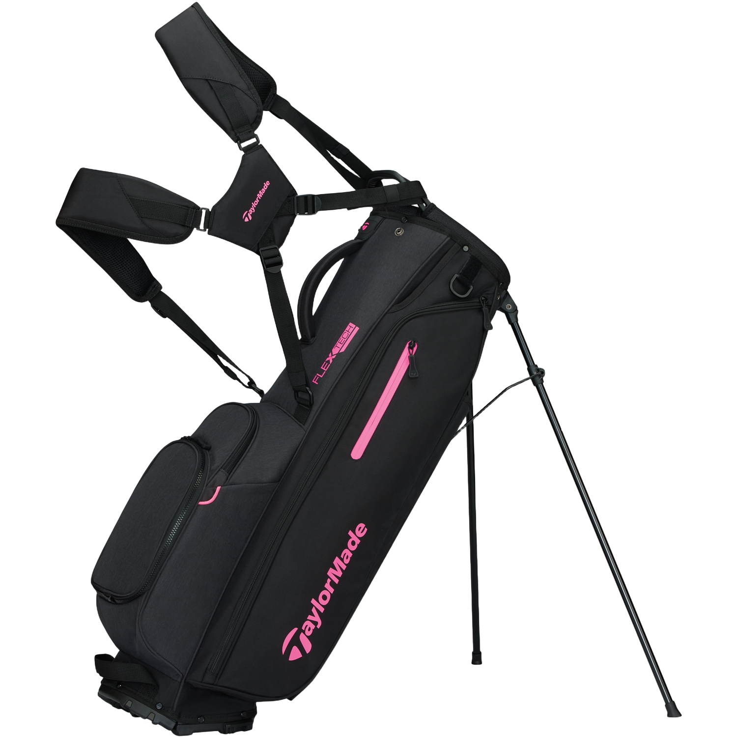 TaylorMade Standbag Flextech, schwarz/neonpink
