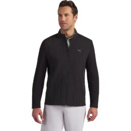 Puma Jacke Cloudspun Fleece Hybrid, schwarz