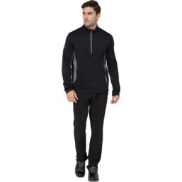 Callaway Layer Textured 1/4 Zip, schwarz