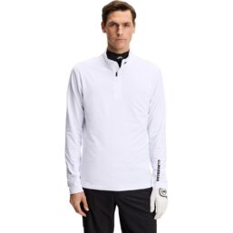 J. LINDEBERG Layer Tour Tech 1/4 Zip, weiss