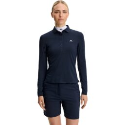 J. LINDEBERG Polo Flor, Langarm, navy