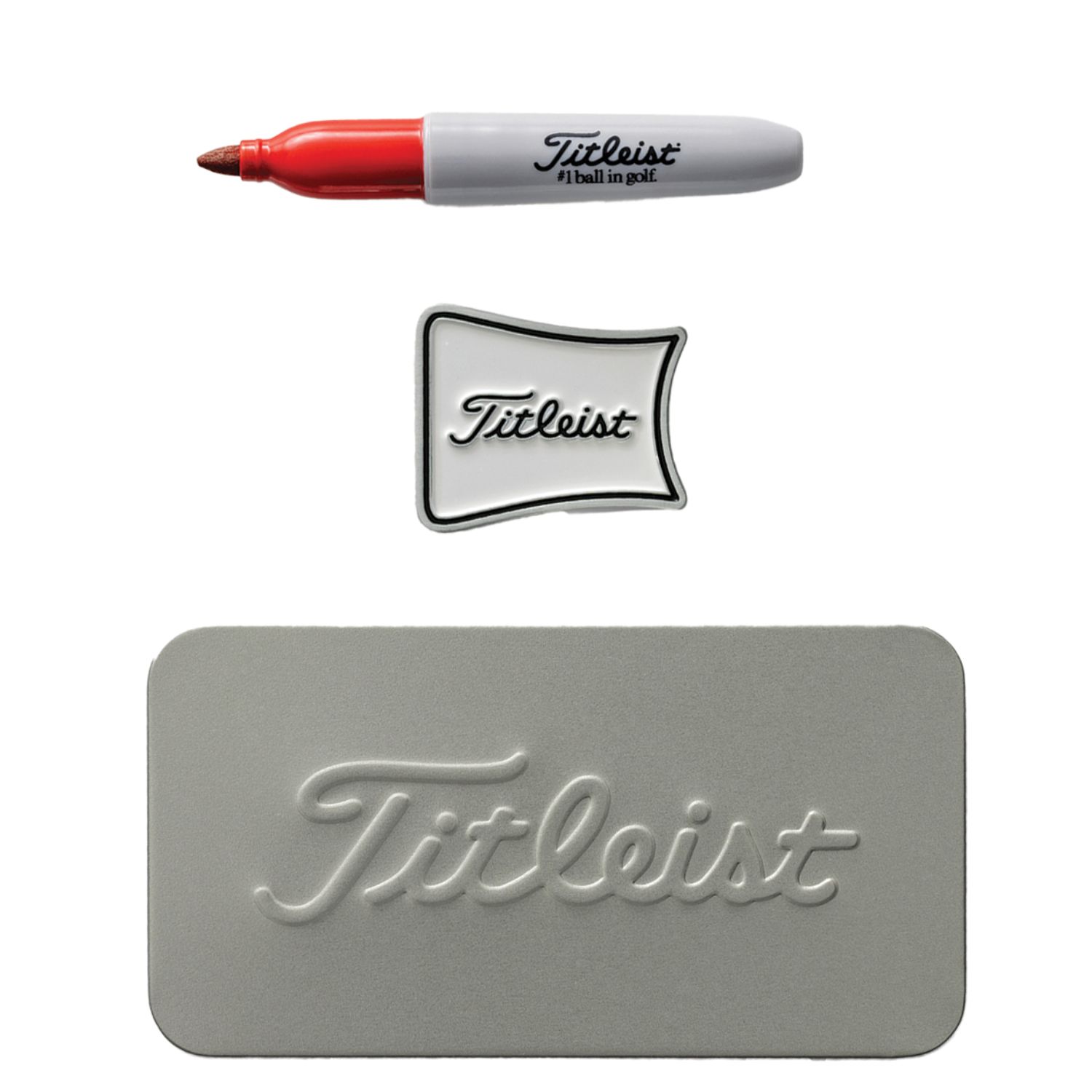 Titleist Metal Tin - Ball Marking Kit -, silber