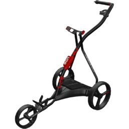Wishbone Golf E-Trolley EON inkl. Schirm- und Scorekartenhalter, anthrazit/rot