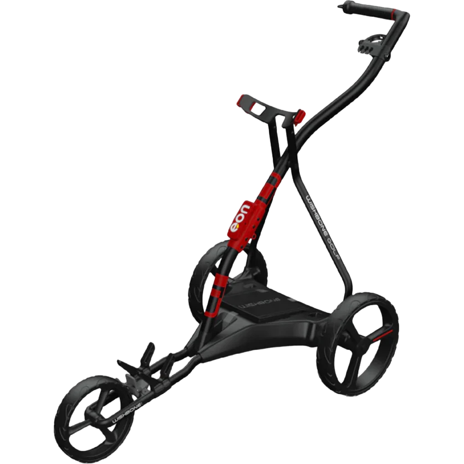 Wishbone Golf E-Trolley EON inkl. Schirm- und Scorekartenhalter, anthrazit/rot