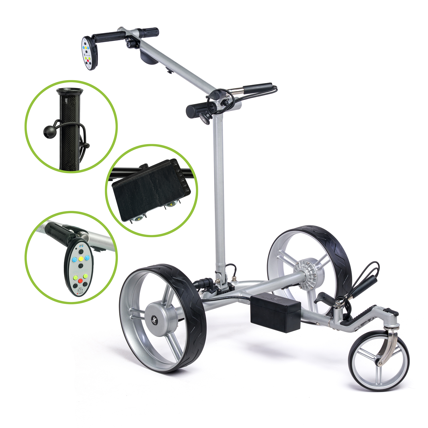 Leisure E-Trolley X-Flat Pro Remote, silber