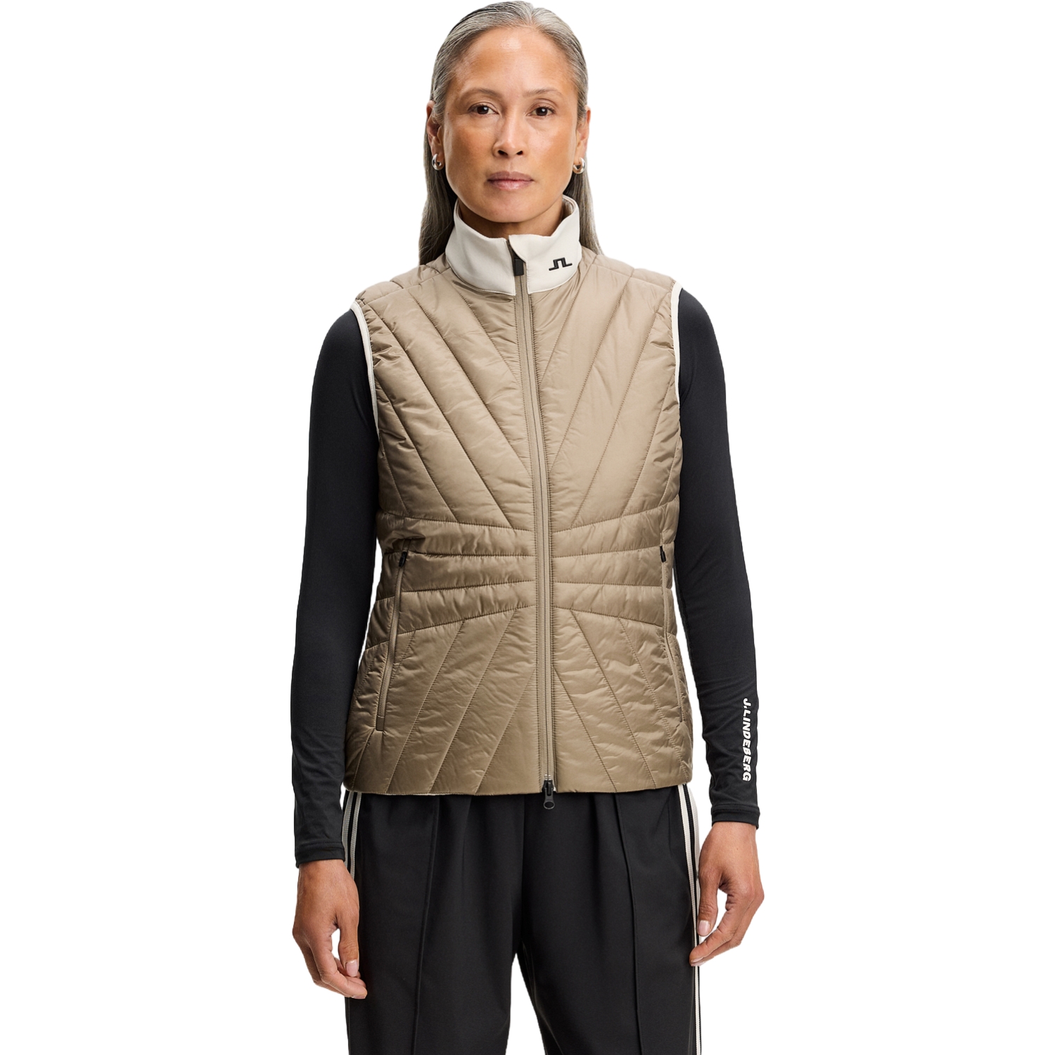 J. LINDEBERG Weste Holma Quilt Hybrid, taupe