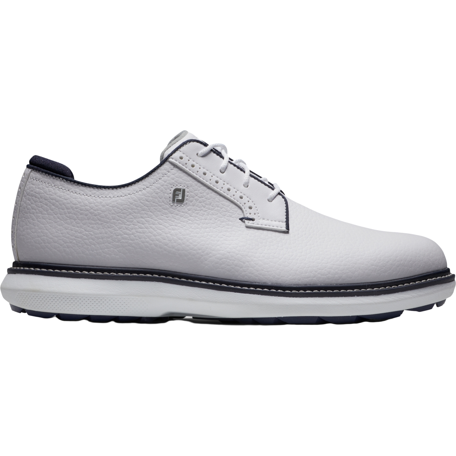 FootJoy Golfschuhe Herren Traditions Blucher, Spikeless, weiss/navy