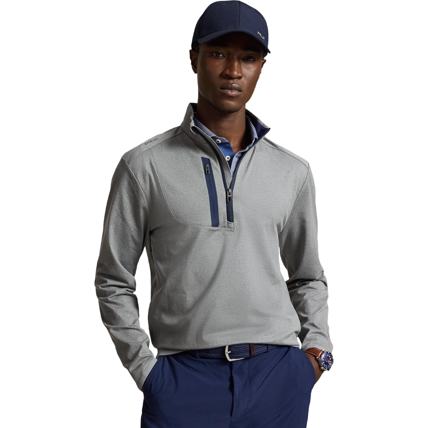 RALPH LAUREN Pullover New Lux Performance, dunkelgrau