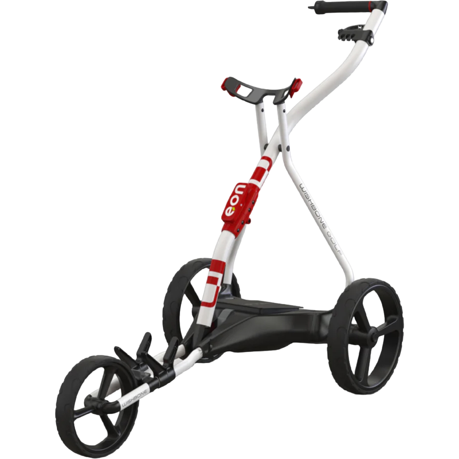 Wishbone Golf E-Trolley EON inkl. Schirm- und Scorekartenhalter, weiss/rot