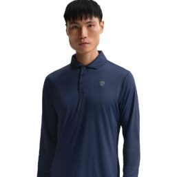 Nike Golf Polo Dri-Fit Par Solid, langarm, navy