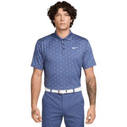 Nike Golf Polo Dri-Fit Tour Print, blau/weiss