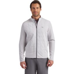Puma Jacke Cloudspun Fleece Hybrid, grau