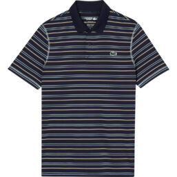LACOSTE Polo, navy/grün/beige