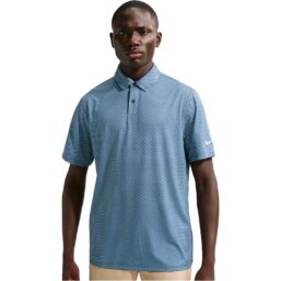Nike Golf Polo Velocity Floral Print, blau/weiss