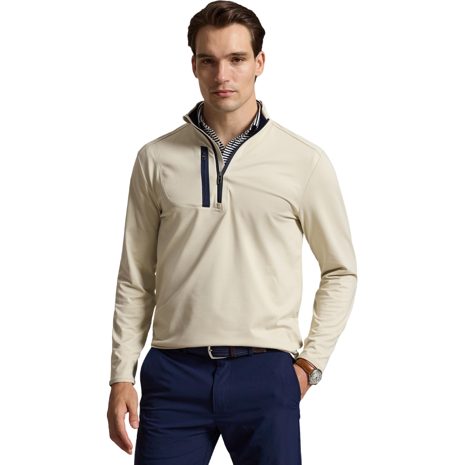 RALPH LAUREN Pullover New Lux Performance, hellgrau