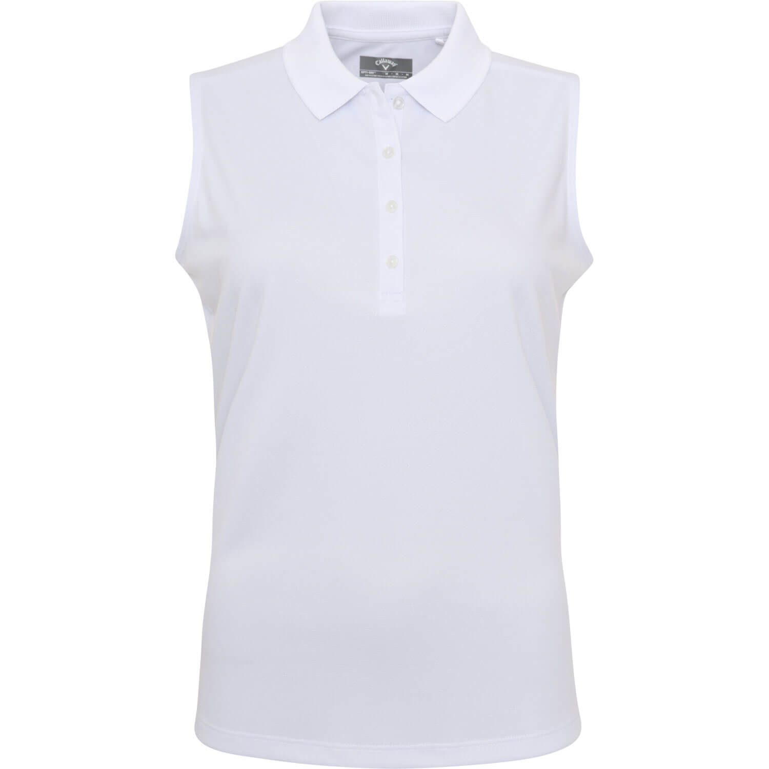 Callaway Polo Knit, ärmellos, weiss