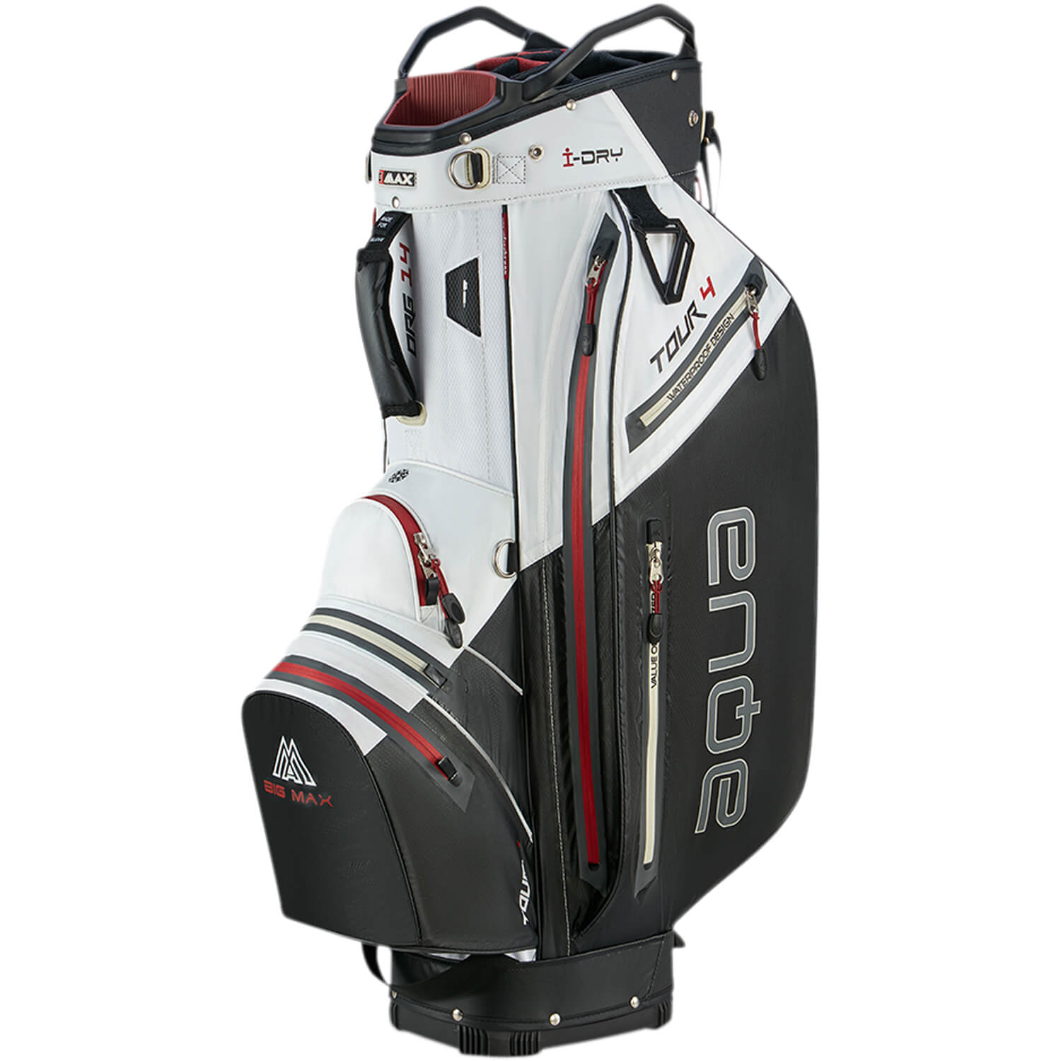 BIG MAX Cartbag Aqua Tour 4, weiss/schwarz/rot