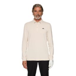 J. LINDEBERG Polo Florian, langarm, beige