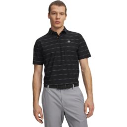 Under Armour Polo Drive Chill Printed, schwarz/grau