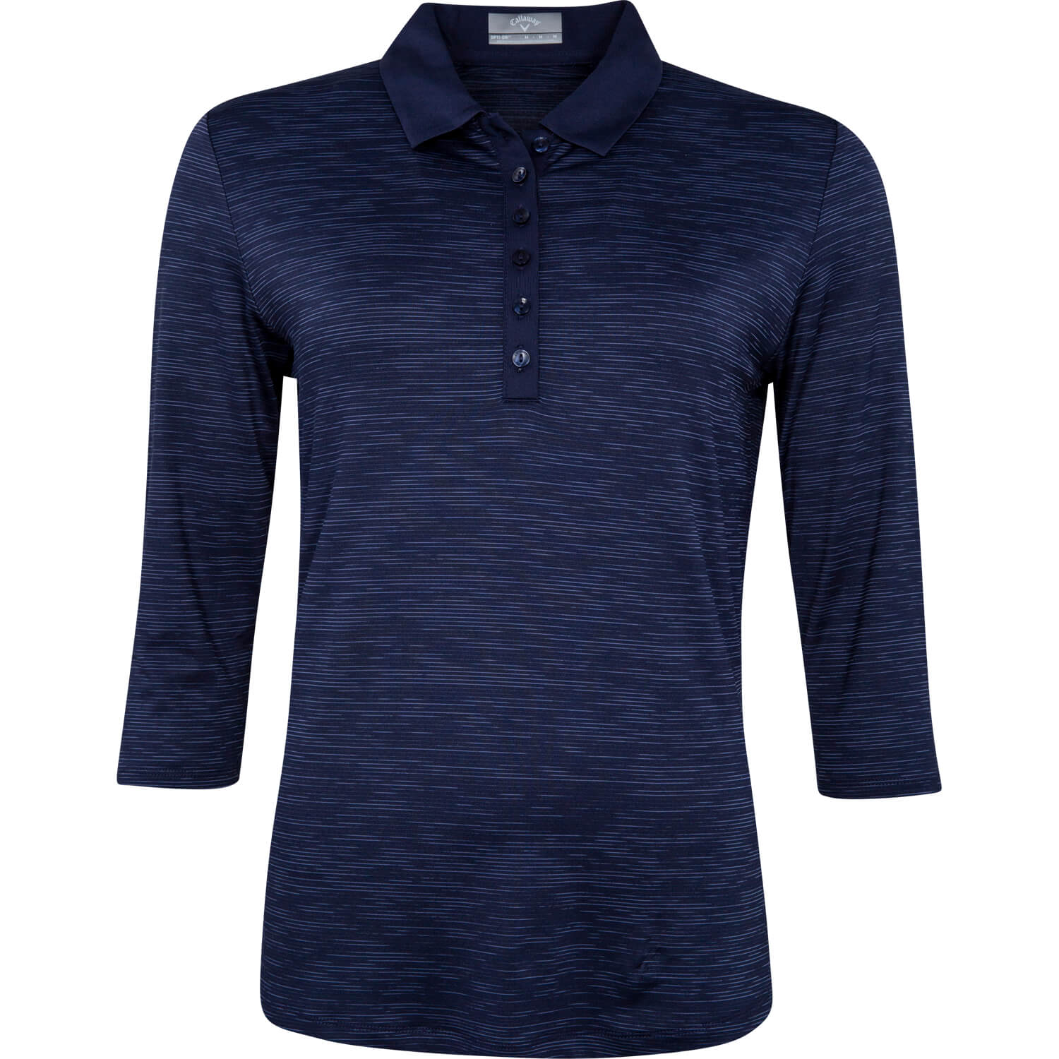 Callaway Polo Damen Space Dye, 3/4 Arm, navy