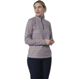 Daily Sports Layer Delta 1/4 Zip, orange/hellblau